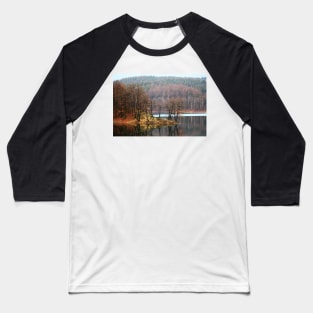 Aggertalsperre - Mirrowing Lake Autumn Colors Baseball T-Shirt